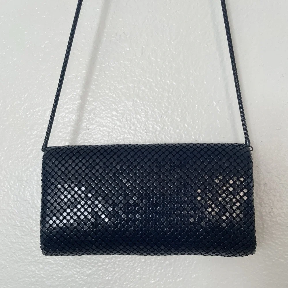 Vintage La Regale Evening‎ Clutch Navy Blue Mesh
